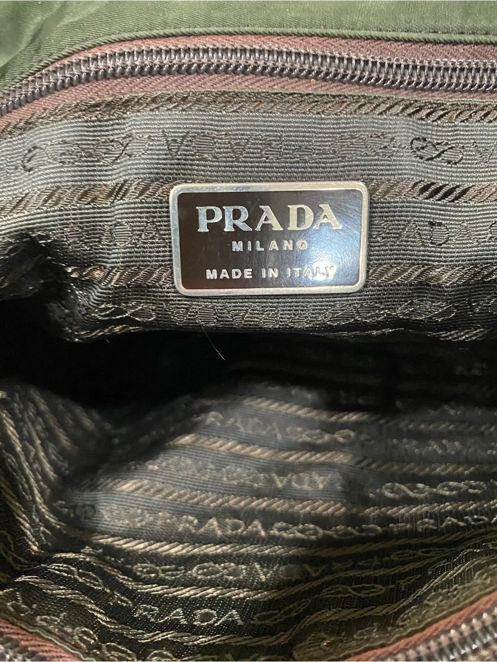 Prada Green Nylon Messenger Bag